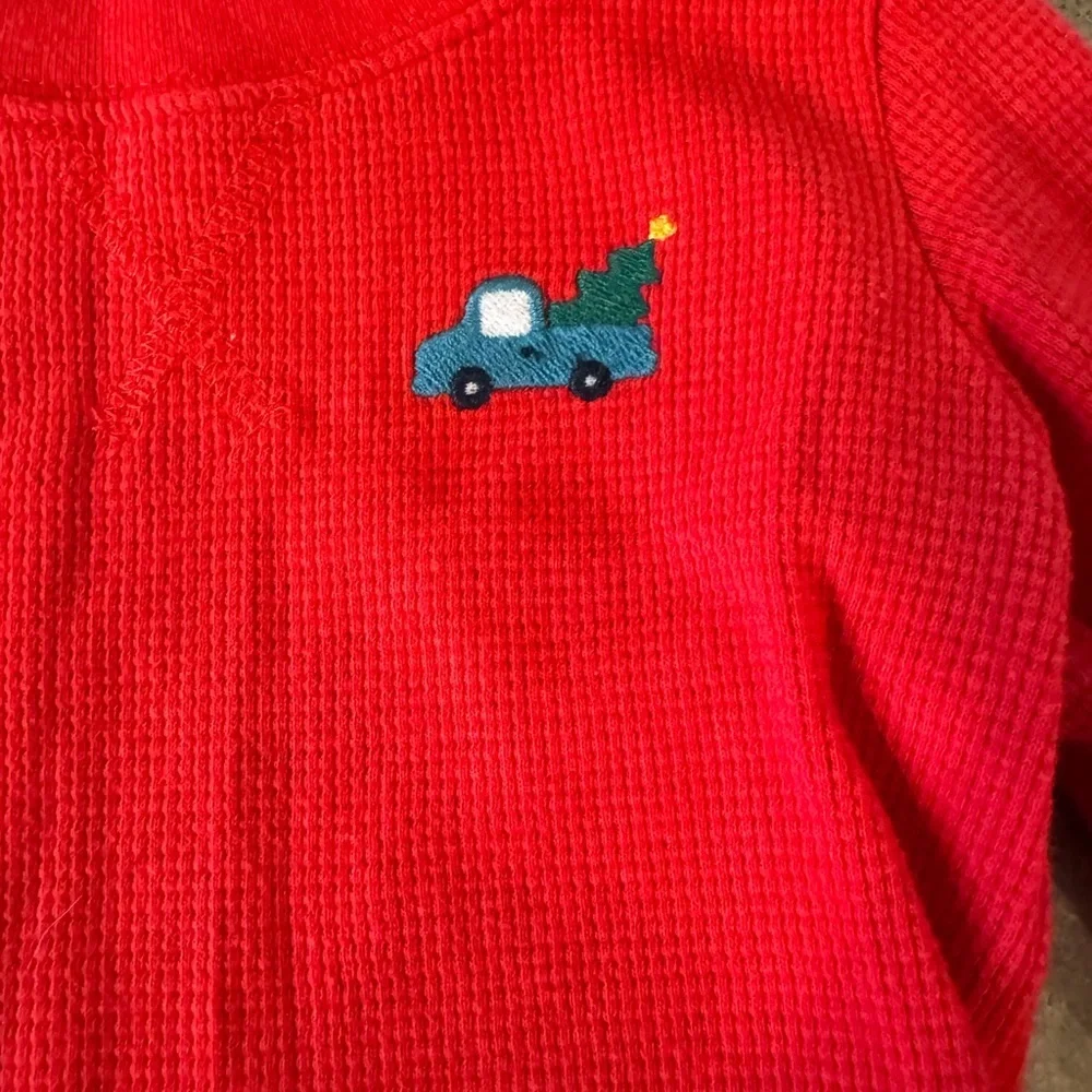 Carter's - Size 12 Month Red Bodysuit with Christmas Design
